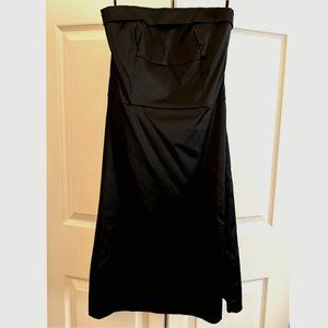 White House Black Market Black Strapless Lace Up Dress, Size 6, NWT